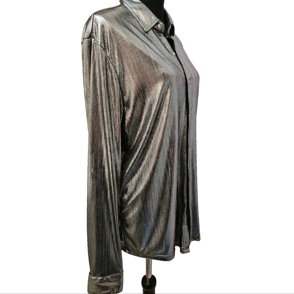 Shimmering Metallic Shirt- Size Small - Picture 8 of 16